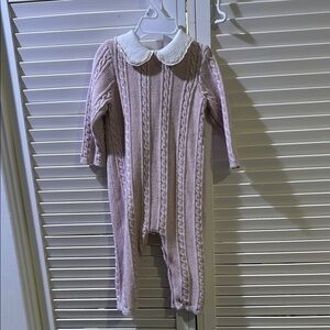 LIKE NEW Janie and Jack cable knit collared one piece jumpsuit